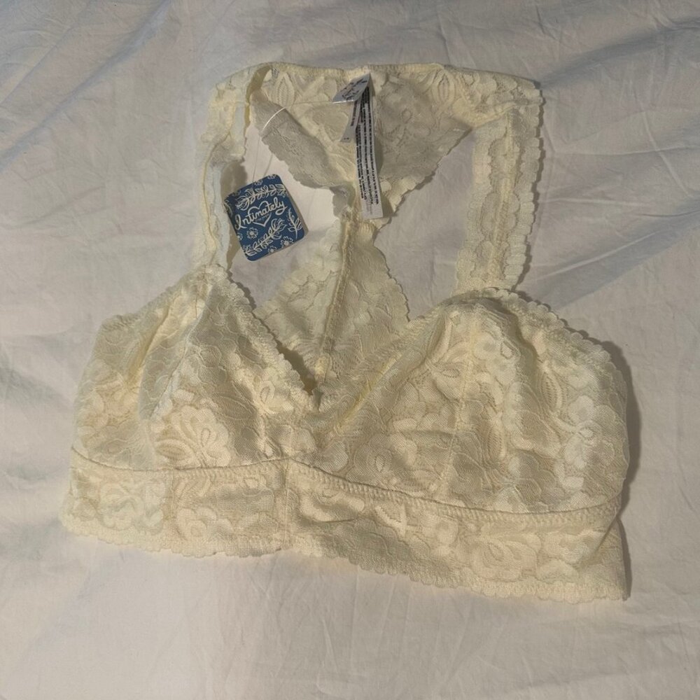 Free People NWT Bralette Ivory Size Large
